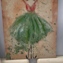 Two Paintings Of Dresses