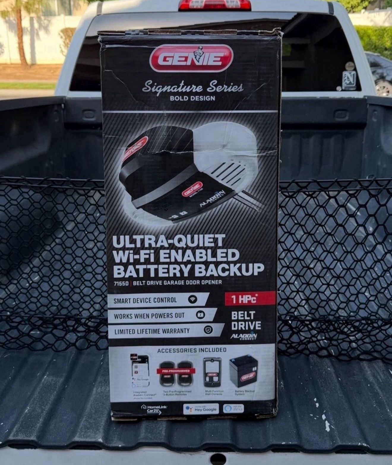 Genie Signature Series 1 hp. Belt Drive Smart Garage Door Opener with Battery Backup