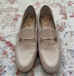 Sam Edelman Loraine Chai Latte Almond Toe Slip On Stacked Heel Fashion Loafers Size 9.5
