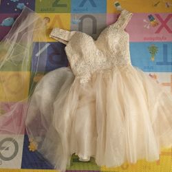 Quinceanera Dress & Shawl