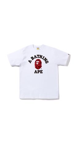 White And Red Bape Tee