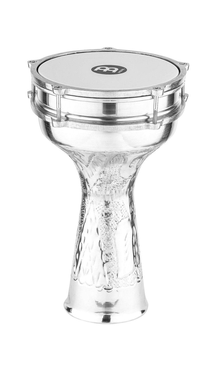 MEINL Aluminum Hand-Hammered Darbuka Silver 8 in.