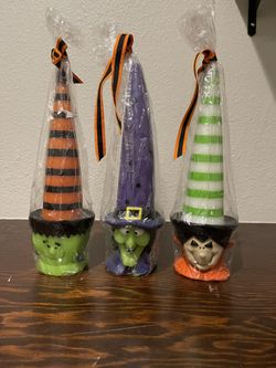 Tall Holloween Witch Frankenstein Dracula Candles