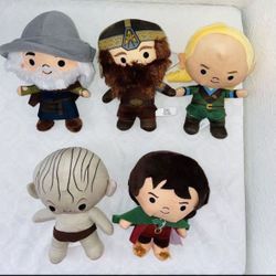 Lord of the Rings 7” Chibi Plush Figures Set Of 5