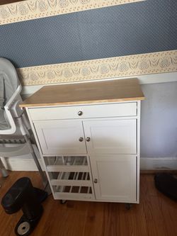 Bar cart on wheels