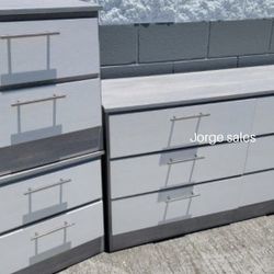 New Grey Dresser With Two Night Stands Can Be Delivery Or Pick Up 