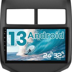 Android 13 Car Stereo for Chevy Aveo Sonic 2011-2015, 9 inch Touch Screen Car Radio with Wireless CarPlay Android Auto Audio Support BT WiFi GPS Hi-Fi