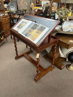 Library Desk w/ Fold Down Top