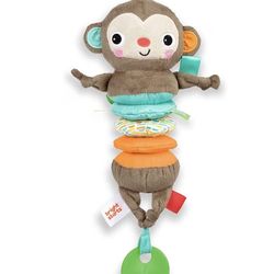 Bright Starts Pull, Play & Boogie Musical Activity Toy for Stroller - Monkey - Unisex, Newborn +