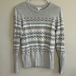 Cute & Cozy Fall Winter Gray Striped Sweater | Target x Merona - Women’s Small