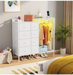 Dresser with Hanging Rack