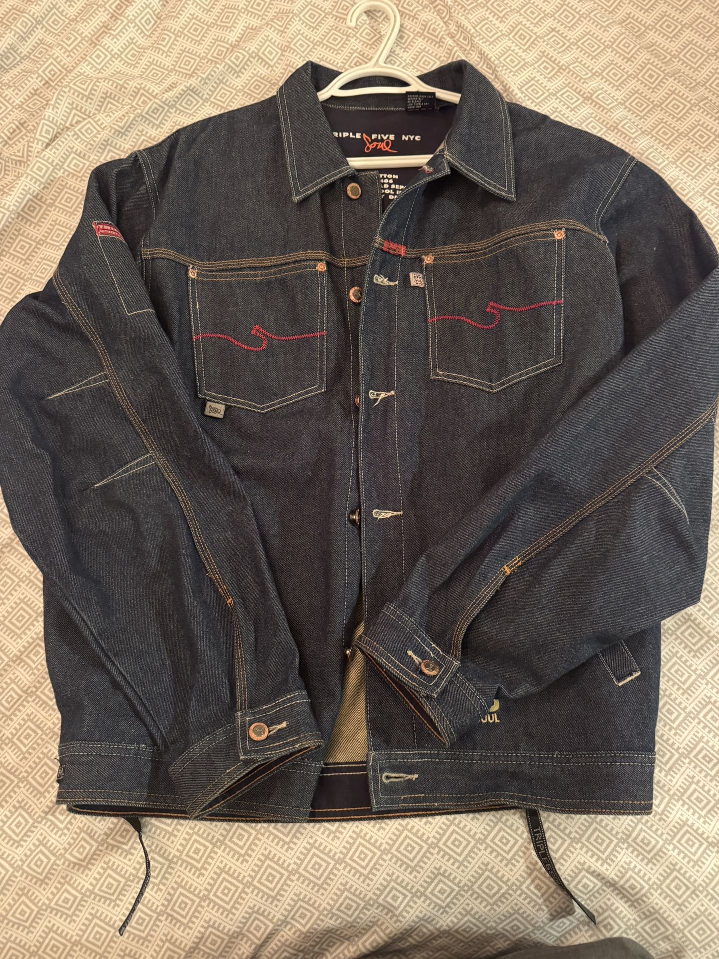 Triple 5 Soul Denim Jacket Xl In Perfect Condition Like New For Sale Or Trade 