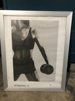 Workout picture frame