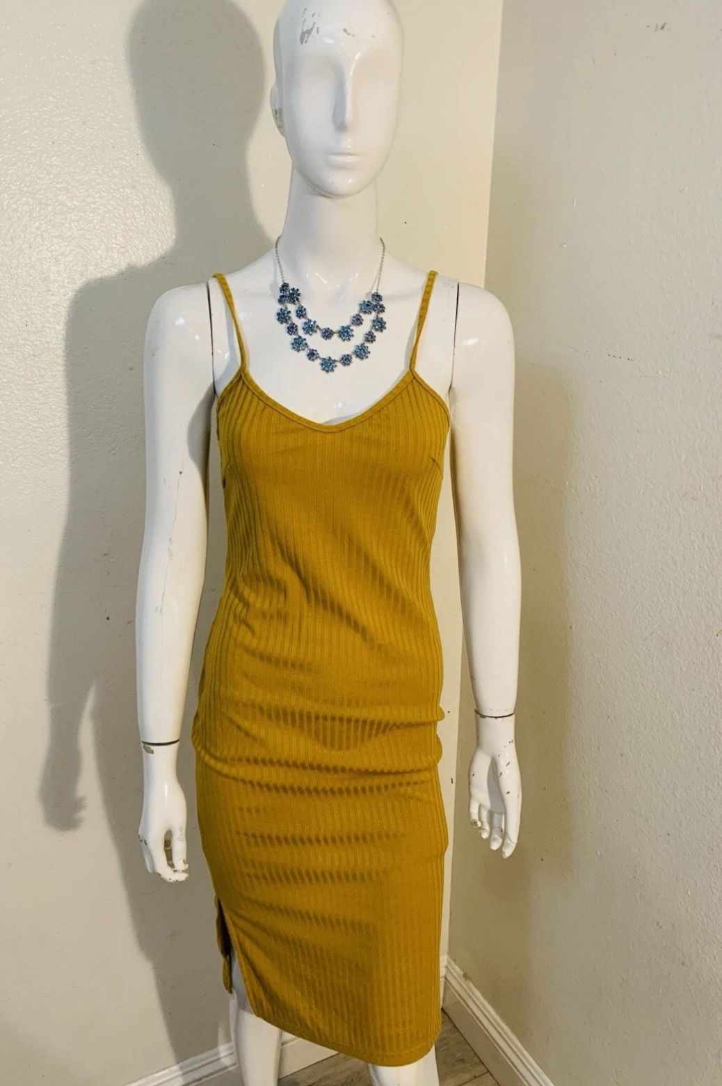 Say What Mustard Yellow Small Sleeveless Dress