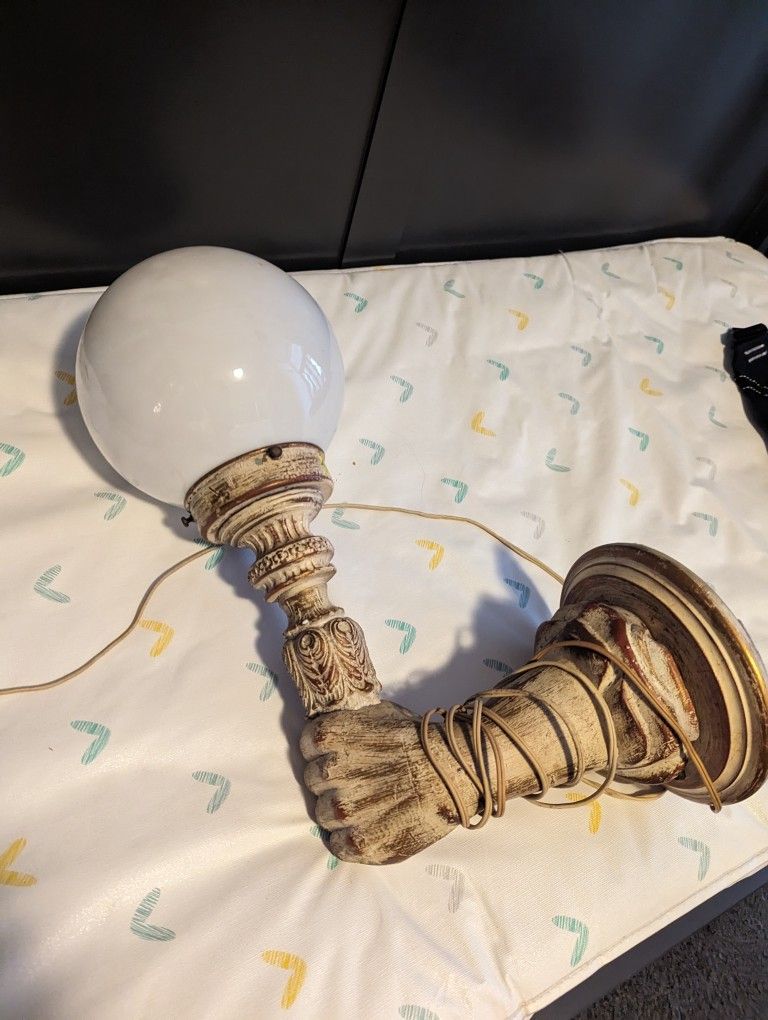 Vintage Plaster Arm Hand Wall Sconce