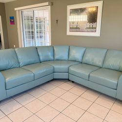 Real Leather Sectional 