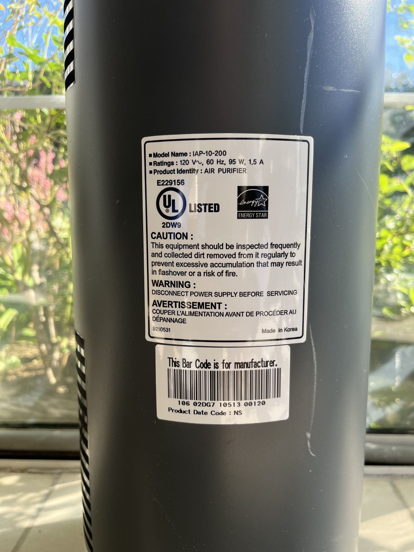 Idylis Air Purifier Model IAP 10 200