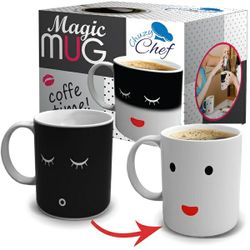 Smiley face heat changing drinking coffee cup