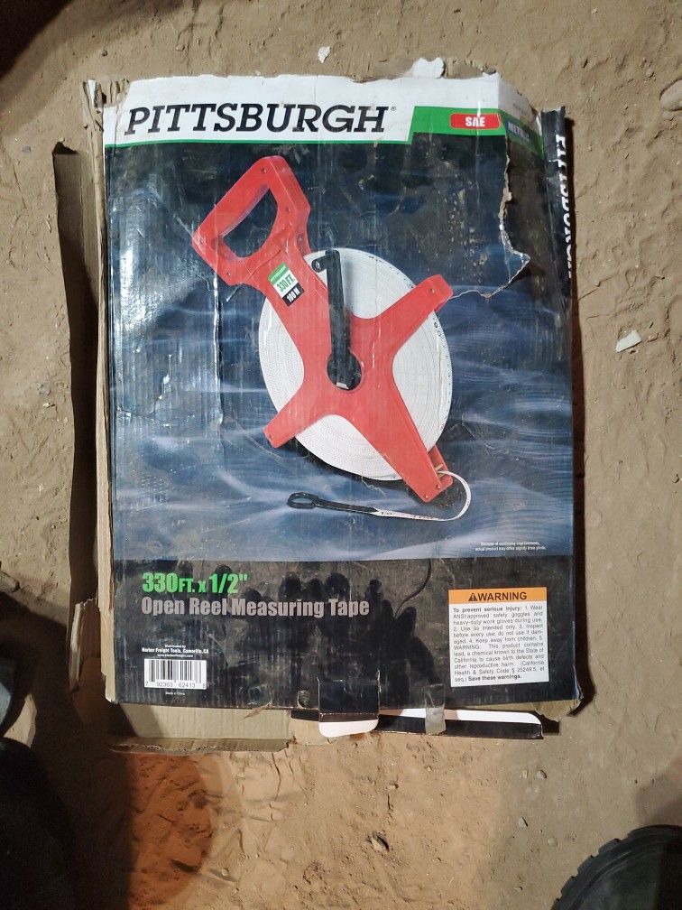 PITTSBURGH 330 ft. x 1/2 in. Open Reel Measuring Tape