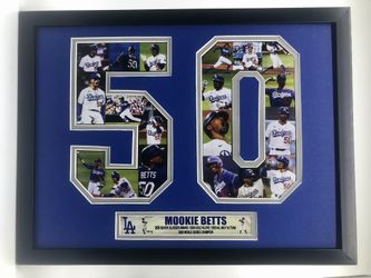 Mookie Betts Los Angeles Dodgers #50 MLB collage art