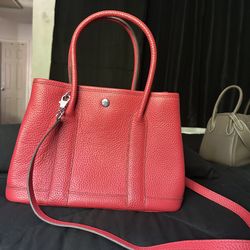 Beautiful Red Leather Designer Tote bag