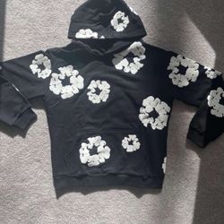 Black And White Denim Tears Hoodie 