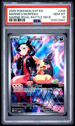 Marnie's Morpeko PSA 10 Pokemon Card #206