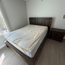 Bed Frame And Side Dresser