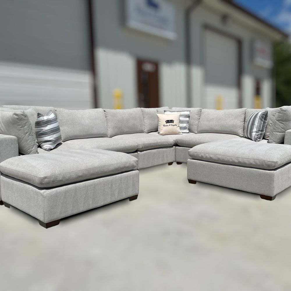 *LIKE NEW* Thomasville Lowell 8 Pce Modular Sectional Gray 🚛DELIVERY AVAILABLE