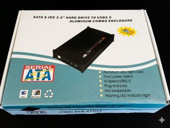 3.5" SATA & IDE to USB 2.0 Aluminum Hard Drive Enclosure