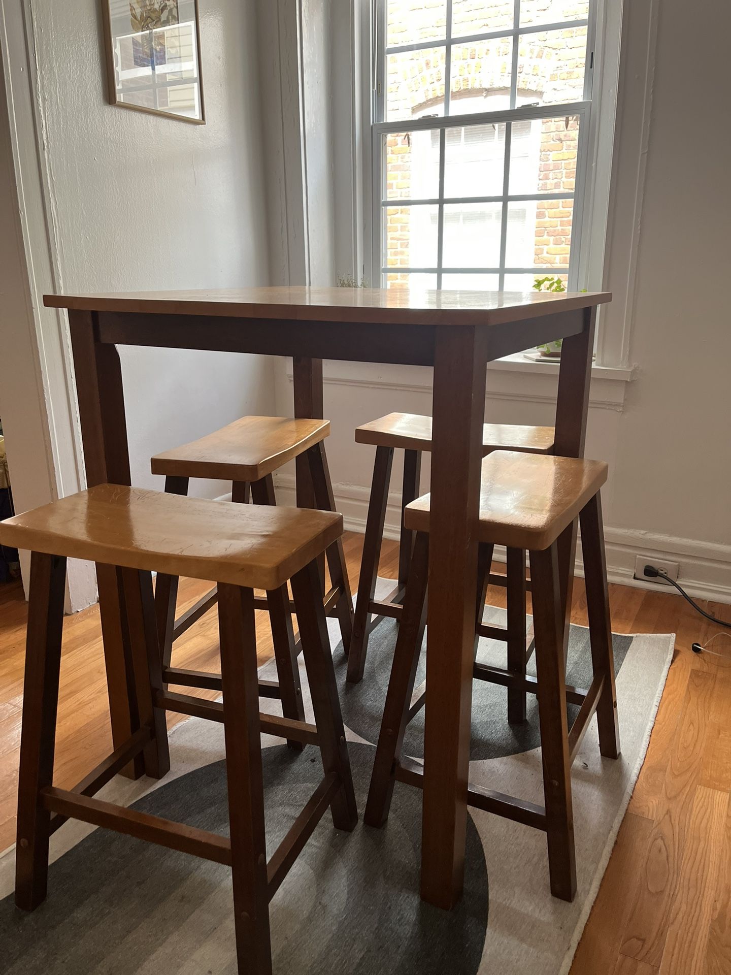 Wooden high-top table