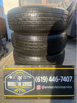 4 SEMI-NEW TIRES 245/70/17 FIRESTONE HLT 99% OF LIFE $500 CASH PRICE MOUNTED & BALANCE