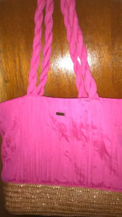 Pink beach bag. Like new.