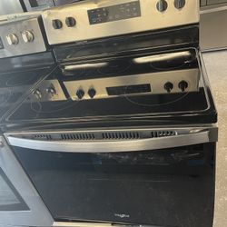 Whirlpool Stainless Steel Glass Top Stove! Like New!! Scratch And Dent!