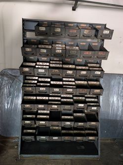 Parts bins / fastener storage - shelving and drawers