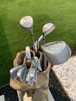 Complete Tommy Armour Hawk Golf Club Set with Stand Bag