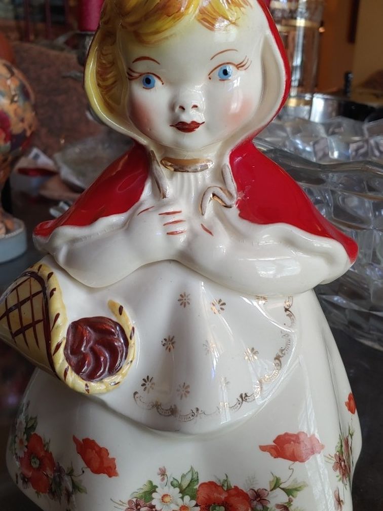Little Red Riding Hood Cookie Jar Hull Ware