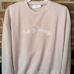 LADIES SMALL ATELLA TAN SALT & SERENITY SWEATSHIRT
