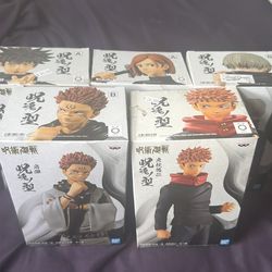 Banpresto Jujutsu Kaisen Jukon No Kata Set of 5 Ryomen Sukuna, Yuji Itadori, Megumi Fushiguro, Nobara Kugisaki, Toge Inumaki
