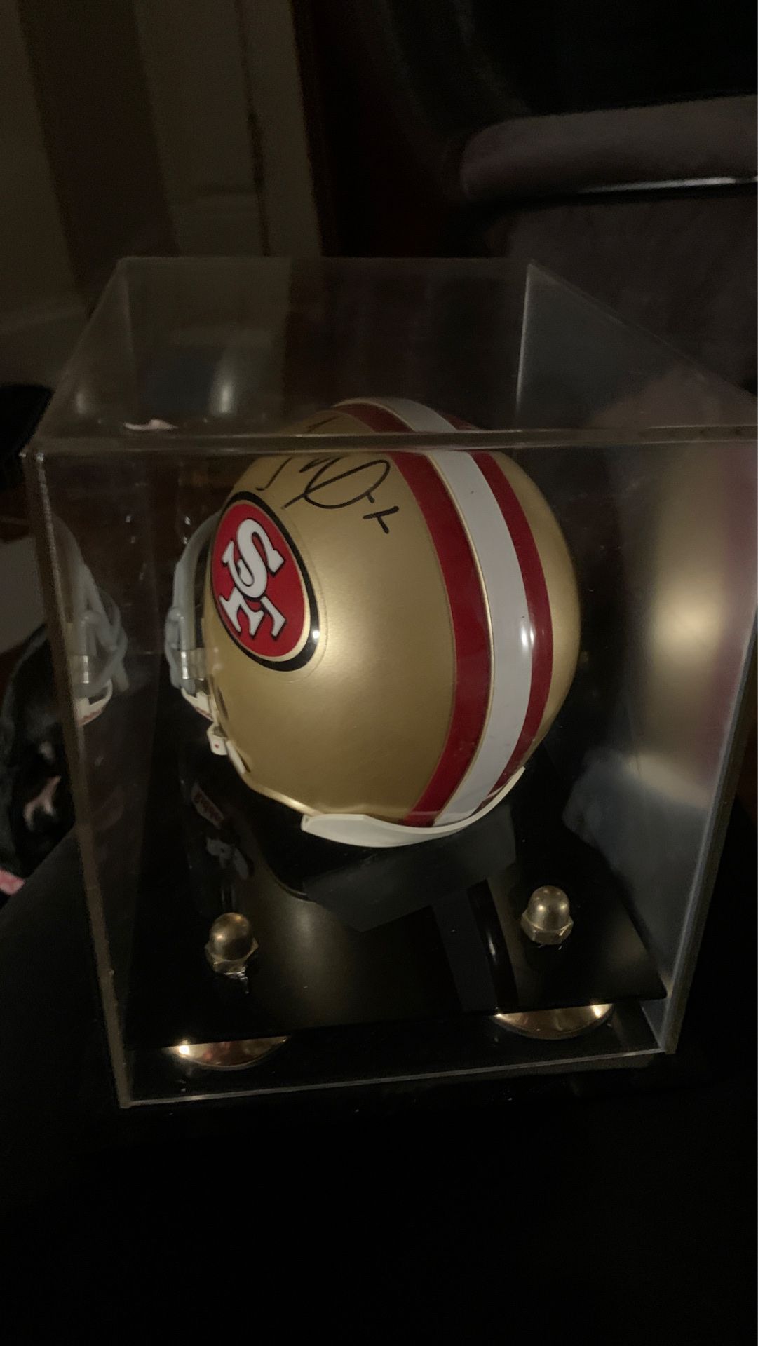 Autographed San Francisco 49er helmet