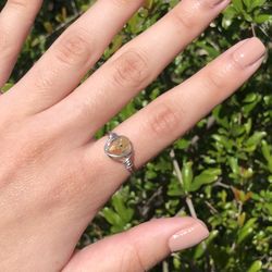 Citrin Amber Wire Ring