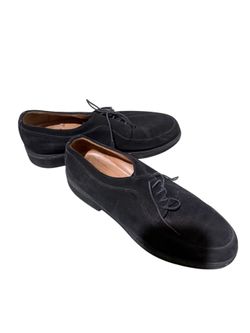 Men's Salvatore Ferragamo Black Suede Lace-Up Dress Derby Shoes loafers Sz 11