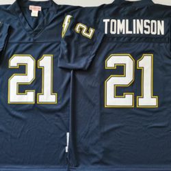 Men’s Vintage San Diego Chargers Tomlinson Stitched Jersey 