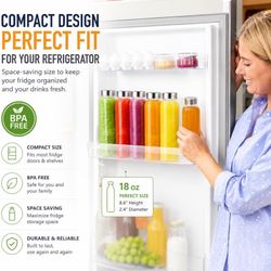 6 Pack Glass Water Bottles 