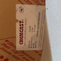 Clear Cell Cast Acrylic Circle With Hole Brand New