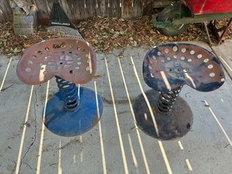 vintage tractor/farm-implement seat stools