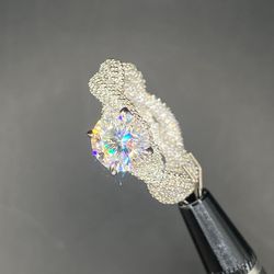 Silver Moissanite Ring