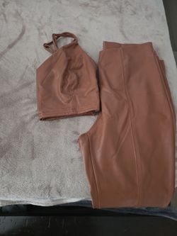 Brown leather set