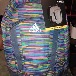 Adidas Backpack. Drawstring Bag, & Wind Breaker