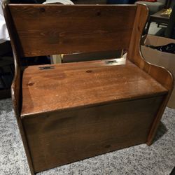 Wood Bench With Storage